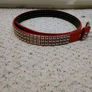 Unisex Hot Topic Red Studded Belt